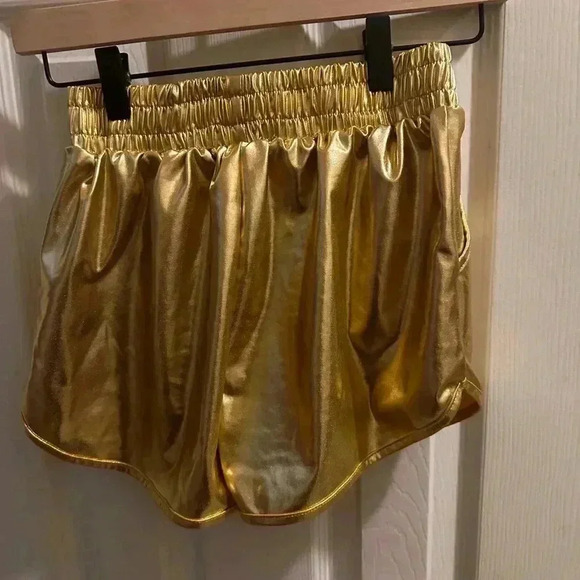 Metallic Gold shorts - Picture 2 of 6